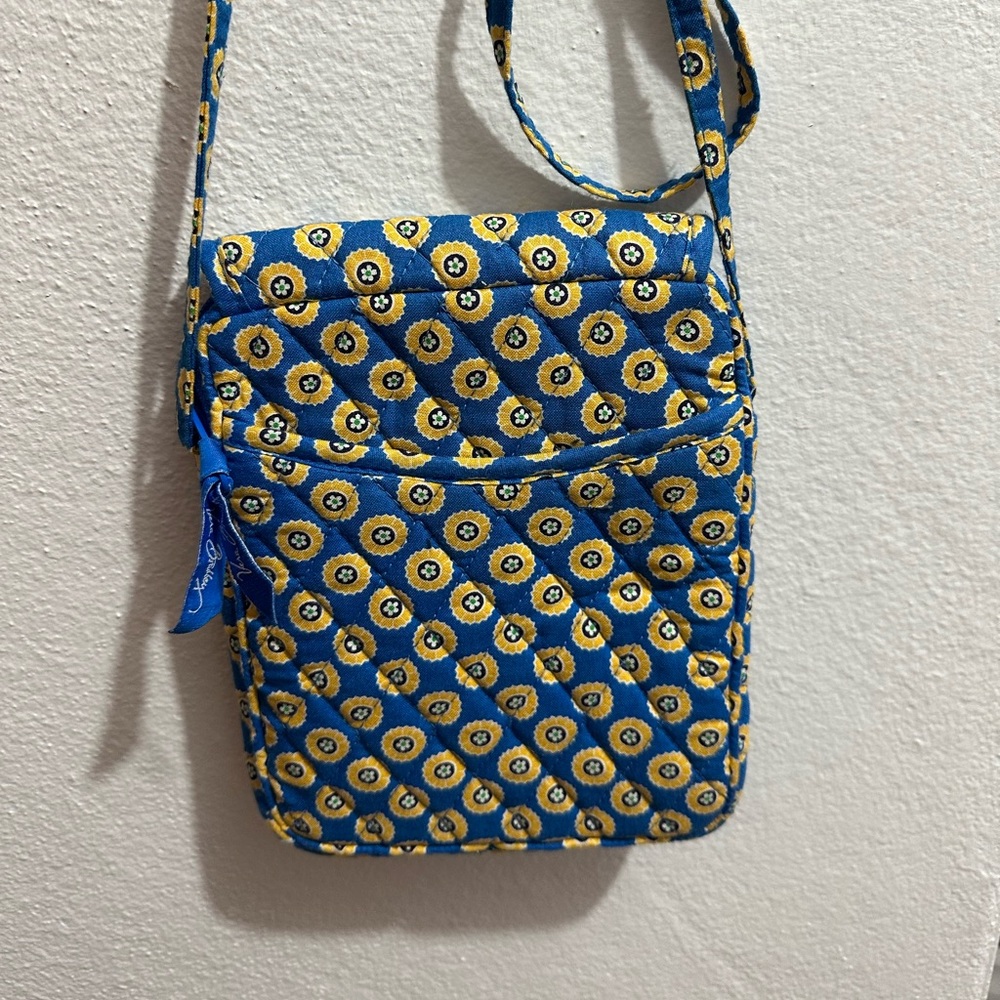 Vera Bradley crossbody bag, blue and yellow, new without tags.
